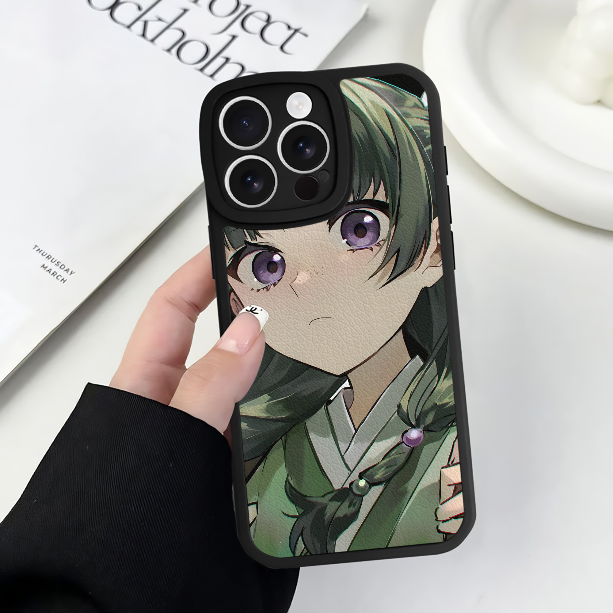 （画像用） 薬屋のひとりごと The Apothecary Diaries 【iPhone 16シリーズ対応】シリコンスマホケース（レザー調） 材質：シリコン